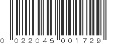 UPC 022045001729