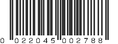 UPC 022045002788