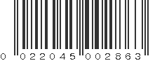 UPC 022045002863