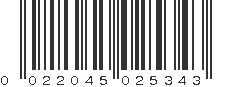 UPC 022045025343