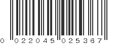 UPC 022045025367