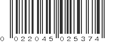 UPC 022045025374