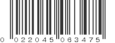 UPC 022045063475