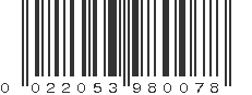 UPC 022053980078