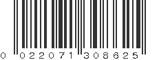 UPC 022071308625