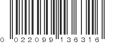 UPC 022099136316