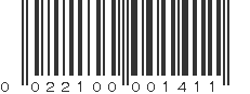 UPC 022100001411