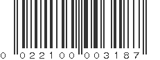 UPC 022100003187