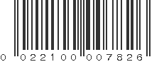 UPC 022100007826