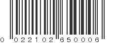 UPC 022102650006