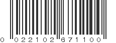 UPC 022102671100