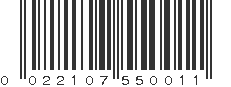 UPC 022107550011