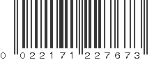 UPC 022171227673