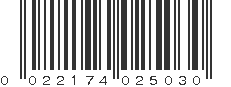 UPC 022174025030