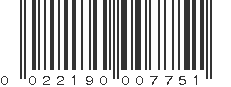 UPC 022190007751