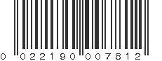 UPC 022190007812