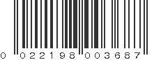 UPC 022198003687