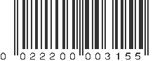 UPC 022200003155