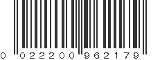 UPC 022200962179