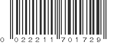 UPC 022211701729