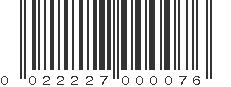 UPC 022227000076