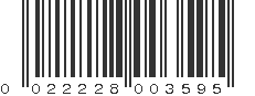 UPC 022228003595