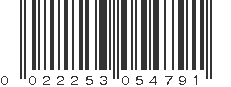 UPC 022253054791