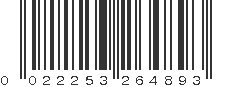 UPC 022253264893