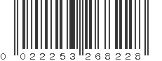 UPC 022253268228