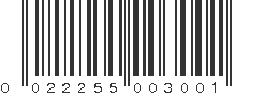 UPC 022255003001