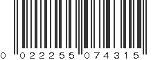 UPC 022255074315