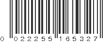 UPC 022255165327