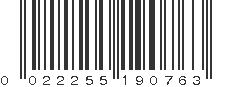 UPC 022255190763