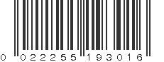 UPC 022255193016