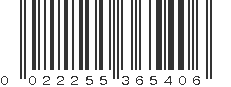 UPC 022255365406