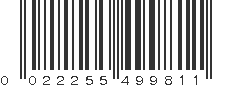 UPC 022255499811