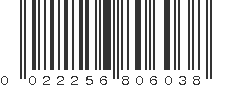 UPC 022256806038