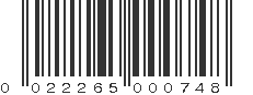 UPC 022265000748