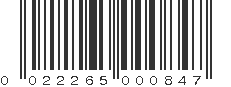 UPC 022265000847