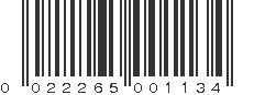 UPC 022265001134