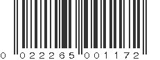 UPC 022265001172