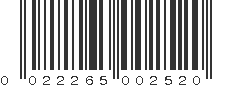 UPC 022265002520