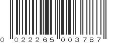 UPC 022265003787