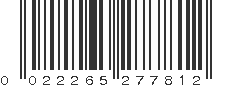 UPC 022265277812