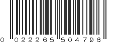 UPC 022265504796