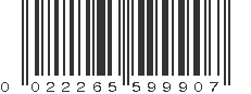 UPC 022265599907