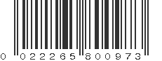 UPC 022265800973