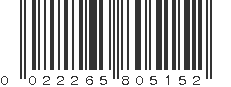 UPC 022265805152