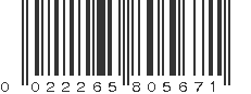 UPC 022265805671