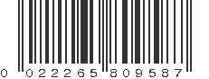 UPC 022265809587